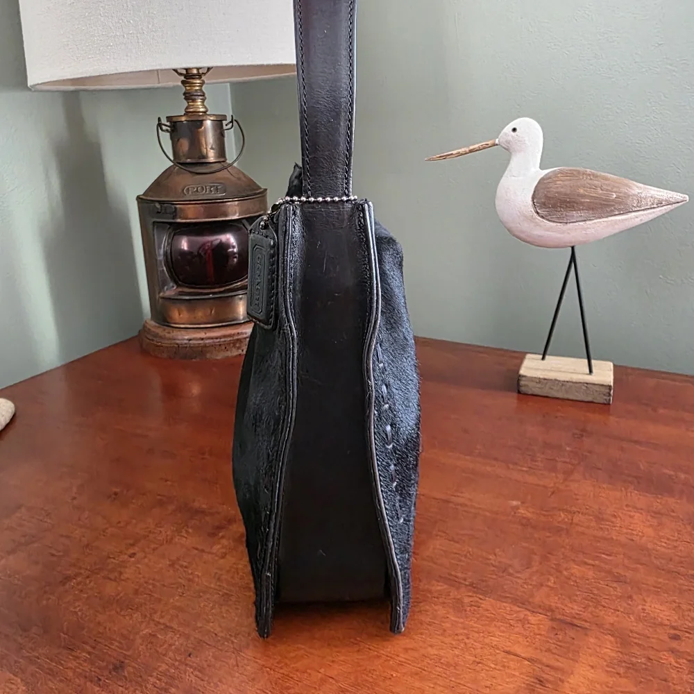 Coach West End 9469 Vintage Black Haircalf Leather Hobo Shoulder Bag
